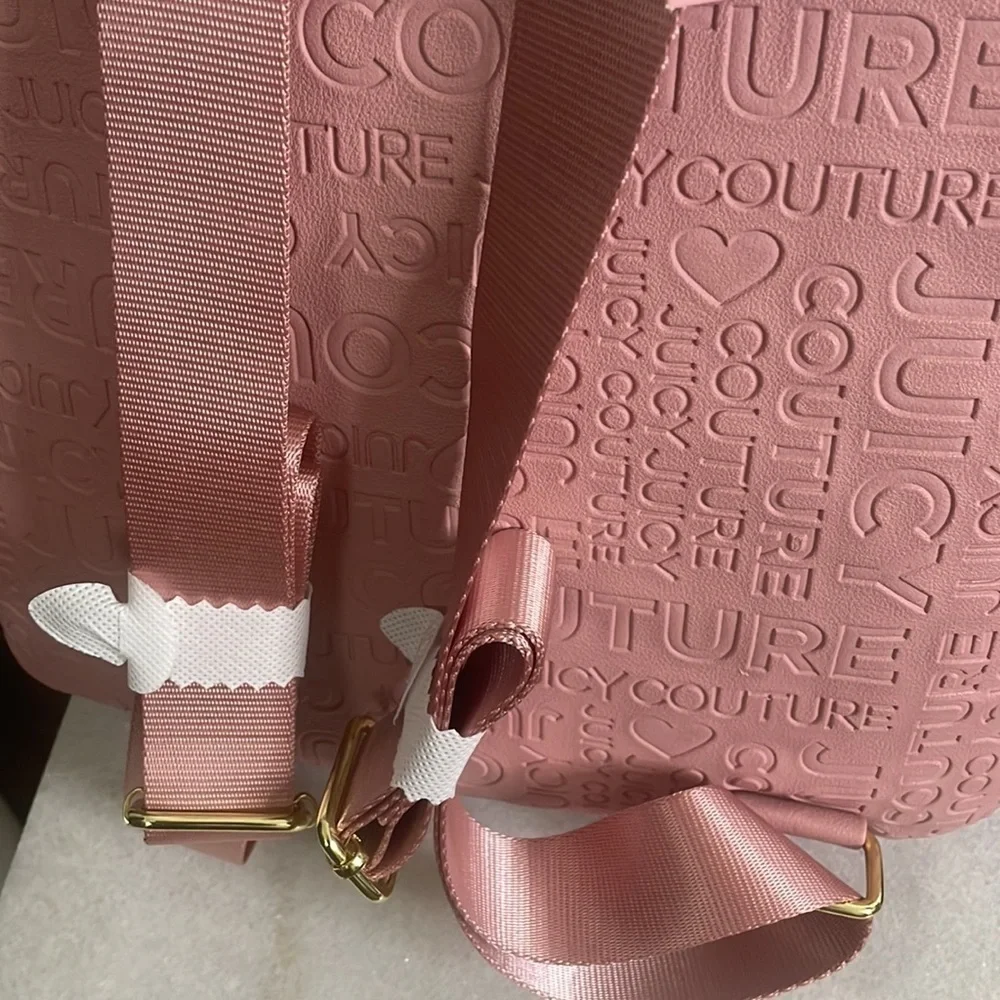 Juicy Couture backpack powder pink Word Play Emboss Faux Leather Coin Purse OS